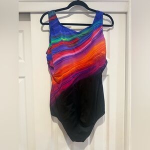 Longitude Women's One Piece Bathing Swim Suit - Plus Size 24